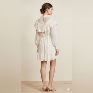 SHEIN Elegant White Ruffle Dress